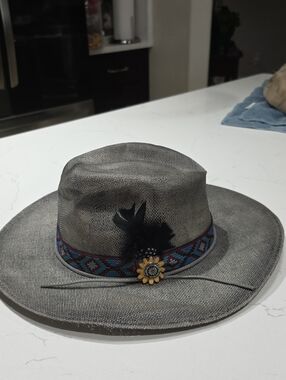 Bullhide Western Hat Stuck With U Gray Color Sz XL 24"